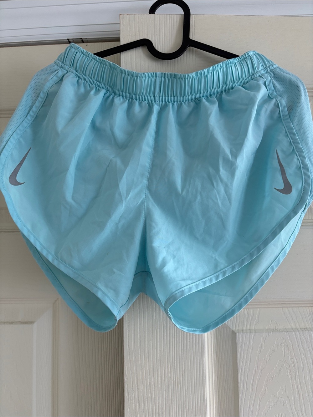 Nike Women's Aqua Athletic Running Shorts with Reflective Swoosh